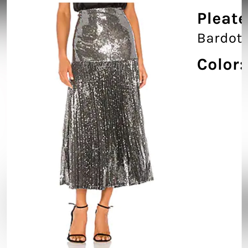 Bardot Gunmetal Sequin Skirt